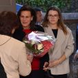 La princesse Stéphanie de Monaco et sa fille Camille Gottlieb ont remis le 18 novembre 2017 des colis gourmands pour les fêtes de fin d'année aux aînés de la principauté, au Foyer Rainier-III. © Bruno Bebert/Bestimage