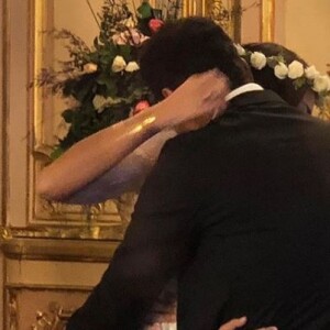 Mariage de l'acteur Tomer Sisley et Sandra de Matteis, devant leurs enfants, le 25 novembre 2017 à Paris