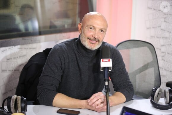 Frank Leboeuf dans les studios de RMC à Paris. Novembre 2016.