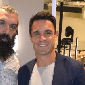 Semi-Exclusif - Sébastien Chabal et Dan Carter - Soirée d'inauguration de la boutique Orange Opéra à Paris, le 7 novembre 2016. © Coadic Guirec/Bestimage