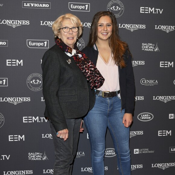 Marie-Antoinette Canet (la mère de G. Canet) et Paloma de Crozals à la soirée de la première journée du Longines Masters de Paris. Villepinte, le 30 novembre 2017. © Pierre Perusseau/Bestimage