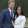 Le prince Harry et Meghan Markle à Kensington palace après l'annonce de leurs fiançailles le 27 novembre 2017.