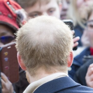 Meghan Markle avec le prince Harry à Nottingham le 1er décembre 2017, leur première mission royale ensemble après l'annonce de leurs fiançailles.