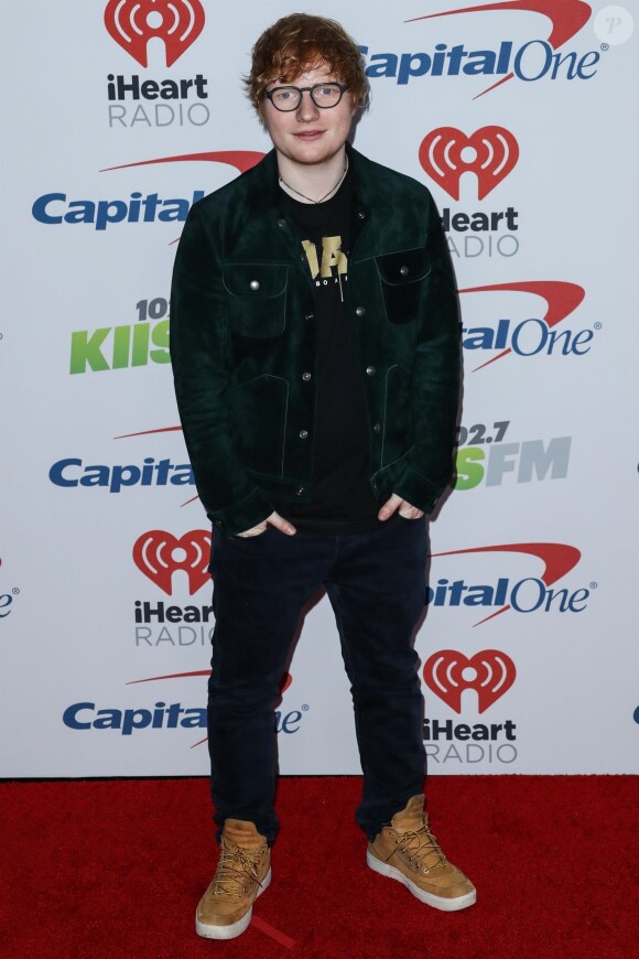 Ed Sheeran  au photocall de la soirée "KIIS FM's iHeartRadio Jingle Ball 2017" à Inglewood le 1er decembre 2017.