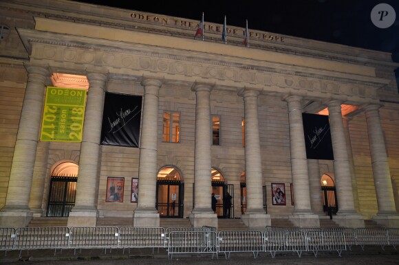 Façade de l'Odéon–Théâtre de l'Europe - Soirée en l'honneur de Jeanne Moreau à l'Odéon-Théâtre de l'Europe à Paris, France, le 4 décembre 2017. © Coadic Guirec/Bestimage