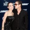 Angelina Jolie, Brad Pitt - Première du film "Maleficent" à Los Angeles le 28 mai 2014. 