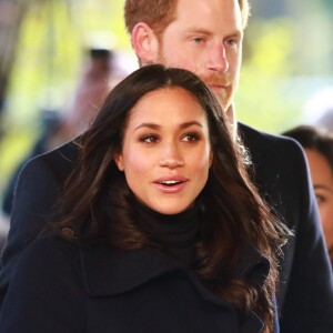 Le prince Harry et sa fiancée Meghan Markle arrivent au "Nottingham Contemporary" pour la journée mondiale de la lutte contre le Sida à Nottingham à l'occasion de leur première visite officielle depuis leurs Fiançailles à Nottingham le 1er decembre 2017.