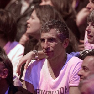 Exclusif - Nagui et sa femme Melanie - People au concert de Johnny Hallyday au POPB de Bercy a Paris - Jour 2. Le 15 juin 2013 15/06/2013 - Paris