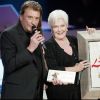Line Renaud et Johnny Hallyday - Emission "La fête de la chanson française" sur France 2, janvier 2005.