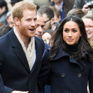 Le prince Harry et sa fiancée Meghan Markle arrivent au "Nottingham Contemporary" pour la journée mondiale de la lutte contre le Sida à Nottingham à l'occasion de leur première visite officielle depuis leurs Fiançailles à Nottingham le 1er decembre 2017.