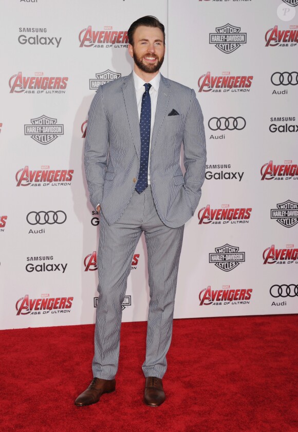Chris Evans lors de la première de "Avengers : L'ère d'Ultron" (Marvel's 'Avengers: Age Of Ultron) à Los Angeles, le 13 avril 2015.