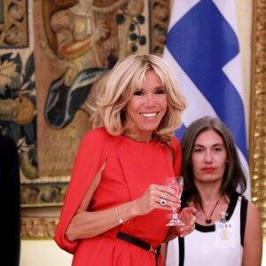 La Première Dame Brigitte Macron - Dîner d'Etat en l'honneur du président de la République française et sa femme la Première Dame au Palais présidentiel d'Athènes, Grèce, le 7 septembre 2017. © Dominique Jacovides/Bestimage