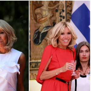 Brigitte Macron accompagne Emmanuel Macron lors d'une visite officielle en Grèce en septembre 2017. © Dominique Jacovides / Bestimage