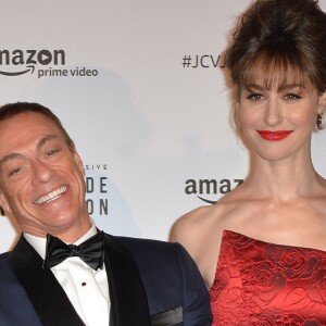 Peter Atencio, Phylicia Rashad, Kat Foster, David Callaham et Jean-Claude Van Damme - Présentation de la série "Jean-Claude Van Johnson" par Amazon TV au cinéma Le Grand Rex à Paris, le 12 décembre 2017. © Veeren/Bestimage