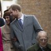 Meghan Markle avec son fiancé le prince Harry et la famille royale britannique à Sandringham le 25 décembre 2017 pour la messe de Noël.