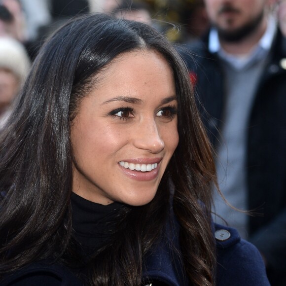 Meghan Markle à Nottingham le 1er décembre 2017, en visite à des associations avec son fiancé le prince Harry.