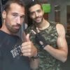 Tarek Boudali et son coach sportif, 10 août 2017, Instagram