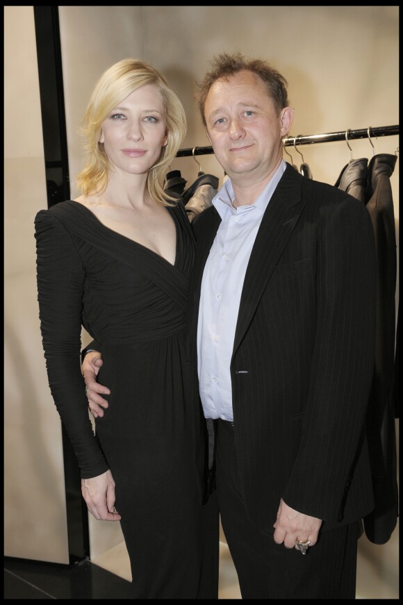 Cate Blanchett, Andrew Upton - Cocktail pour l'inauguration de la boutique Giorgio Armani à Milan en 2008