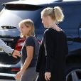 Jennie Garth et sa fille Fiona prennent un cours de fitness à Los Angeles, le 2 janvier 2018.