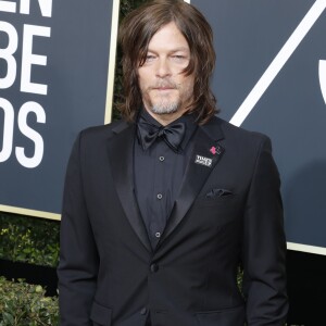 Norman Reedus sur le tapis rouge de la 75ème cérémonie des Golden Globe Awards au Beverly Hilton à Los Angeles, le 7 janvier 2018.