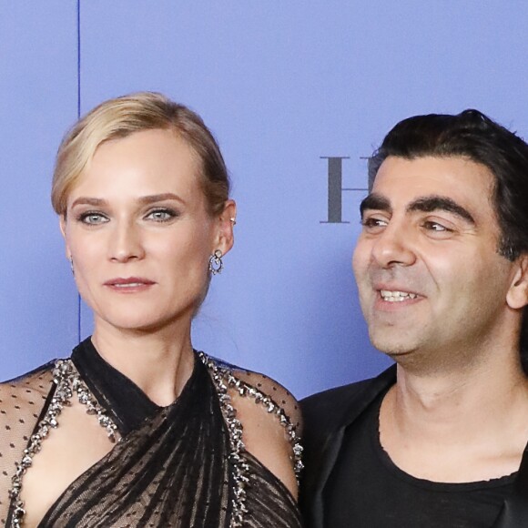Faith Akin, Diane Kruger (Golden Globe de meilleur film en langue étrangère pour "In The Fade") - Pressroom - 75ème cérémonie annuelle des Golden Globe Awards au Beverly Hilton Hotel à Los Angeles, le 7 janvier 2018.
