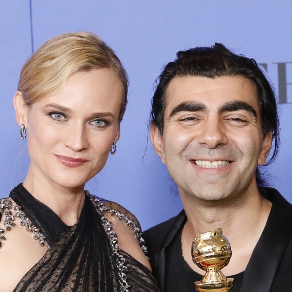 Faith Akin, Diane Kruger (Golden Globe de meilleur film en langue étrangère pour "In The Fade") - Pressroom - 75ème cérémonie annuelle des Golden Globe Awards au Beverly Hilton Hotel à Los Angeles, le 7 janvier 2018.