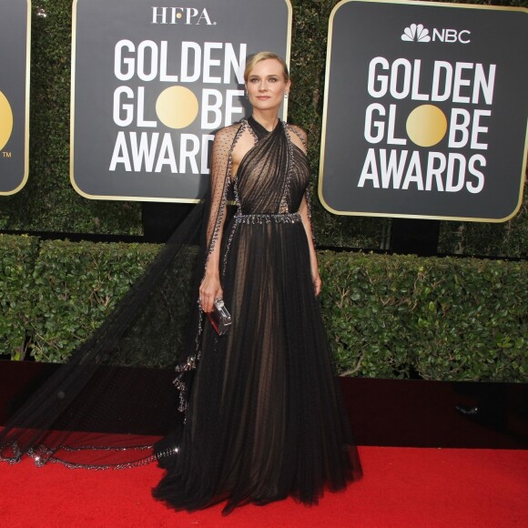 Diane Kruger sur le tapis rouge de la 75ème cérémonie des Golden Globe Awards au Beverly Hilton à Los Angeles, le 7 janvier 2018.