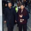 David Beckham assiste à la présentation de la nouvelle collection de Kent & Curwen, à la Fashion Week de Londres. Le 7 janvier 2018.
