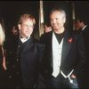Donatella Versace, Elton John et Gianni Versace en Floride. Juillet 1997.