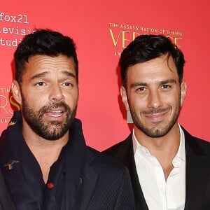 Ricky Martin et son fiancé - Première de la saison 2 de la série "The Assassination Of Gianni Versace: American Crime Story" à Los Angeles, Californie, Etats-Unis, le 8 janvier 2018. © JLPPA/Bestimage