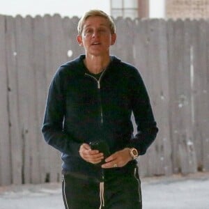 Exclusif - Ellen DeGeneres, très affectée par la nouvelle du décès de son père, se rend au bureau de sa femme P. De Rossi à Los Angeles, le 11 janvier 2018.