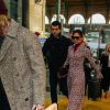 David et Victoria Beckham arrivent à Paris par l'Eurostar en provenance de Londres le 17 janvier 2018. David porte un sac Vuitton. © Cyril Moreau/Bestimage