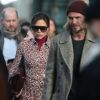 David et Victoria Beckham arrivent à Paris par l'Eurostar en provenance de Londres le 17 janvier 2018. David porte un sac Vuitton. © Cyril Moreau/Bestimage