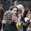 Le public était venu en très grand nombre pour rendre hommage à Dolores O'Riordan (chanteuse de The Cranberries), morte le 15 janvier 2018 à 46 ans, dont la dépouille a été exposée dans son cercueil en l'église Saint Joseph à Limerick, en Irlande, le 21 janvier 2018, à l'avant-veille de ses obsèques et de son inhumation dans sa ville de Ballybricken. © Niall Carson/PA Wire/Abacapress.com