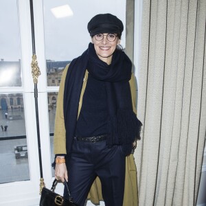 Inès de la Fressange - Défilé de mode Maison Schiaparelli, collection haute couture Printemps-Eté 2018, à Paris. Le 22 janvier 2018 © Olivier Borde / Bestimage