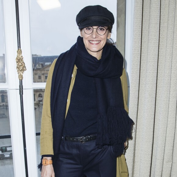 Inès de la Fressange - Défilé de mode Maison Schiaparelli, collection haute couture Printemps-Eté 2018, à Paris. Le 22 janvier 2018 © Olivier Borde / Bestimage