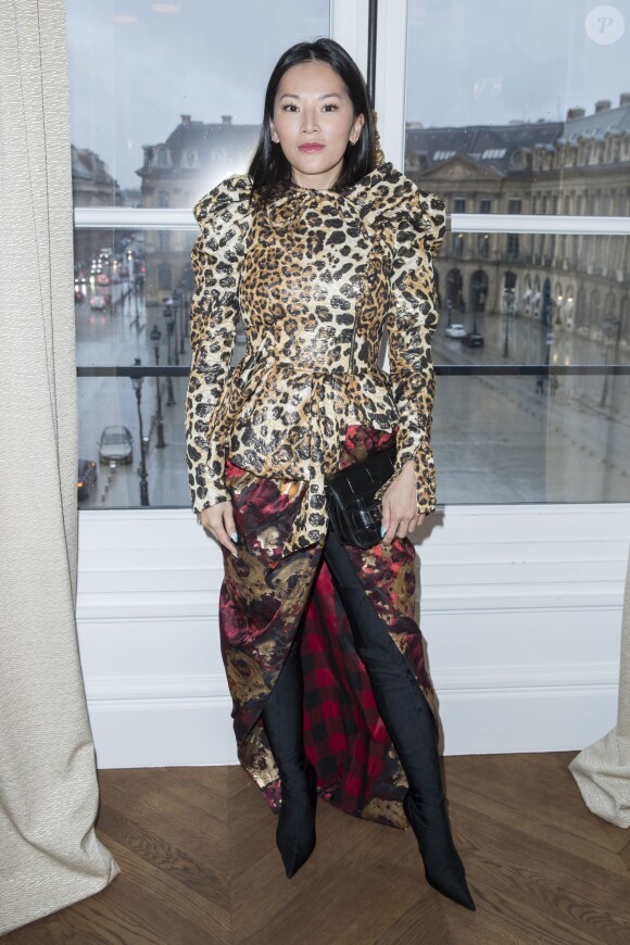 Tina Leung - Défilé de mode Maison Schiaparelli, collection haute couture Printemps-Eté 2018, à Paris. Le 22 janvier 2018 © Olivier Borde / Bestimage