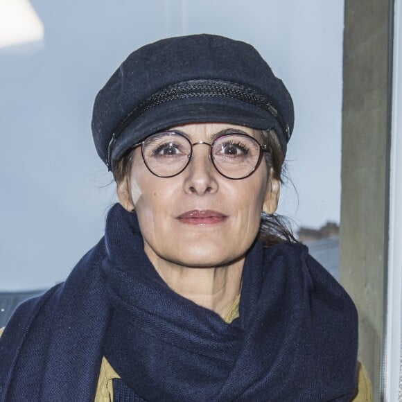 Inès de la Fressange - People au défilé de mode "Schiaparelli", collection Haute-Couture printemps-été 2018, à Paris. Le 22 janvier 2018 © Olivier Borde / Bestimage  People at Schiaparelli fashion show Haute-Couture S/S 2018 in Paris. On january 22th 201822/01/2018 - Paris