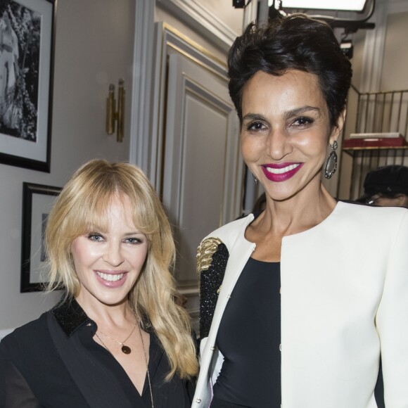 Kylie Minogue et Farida Khelfa - Défilé de mode Maison Schiaparelli, collection haute couture Printemps-Eté 2018, à Paris. Le 22 janvier 2018 © Olivier Borde / Bestimage