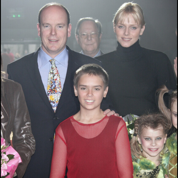 Le Prince Albert II de Monaco et Charlene Wittstock le 8 décembre 2007 sous le chapiteau de Fontvieille pour la XXe Premiere Rampe. © Junior/Angeli/Bestimage