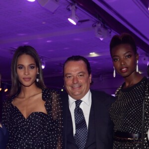 Alexina Graham, Iris Mittenaere, Cindy Bruna, Gilles Mansart, Maria Borges et Kristina Bazan - 16ème soirée Sidaction dans la salle de réception du Pavillon d'Armenonville à Paris, France , le 25 janvier 2018. © Rachid Bellak/Bestimage