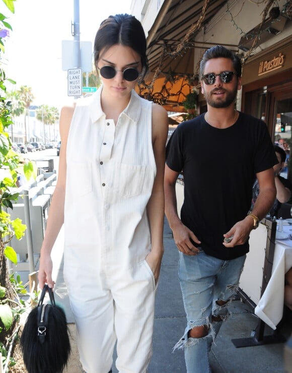 Kendall Jenner et Scott Disick sont allés déjeuner au restaurant Il Pastaio à Beverly Hills, le 2 juillet 2016