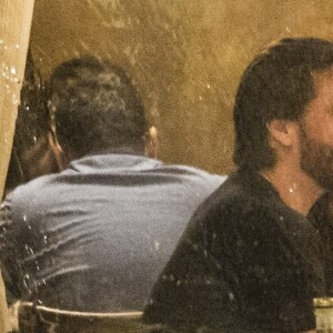 Exclusif - Sofia Richie et Scott Disick avec des amis au restaurant Tosconova à Calabasas le 28 janvier 2018