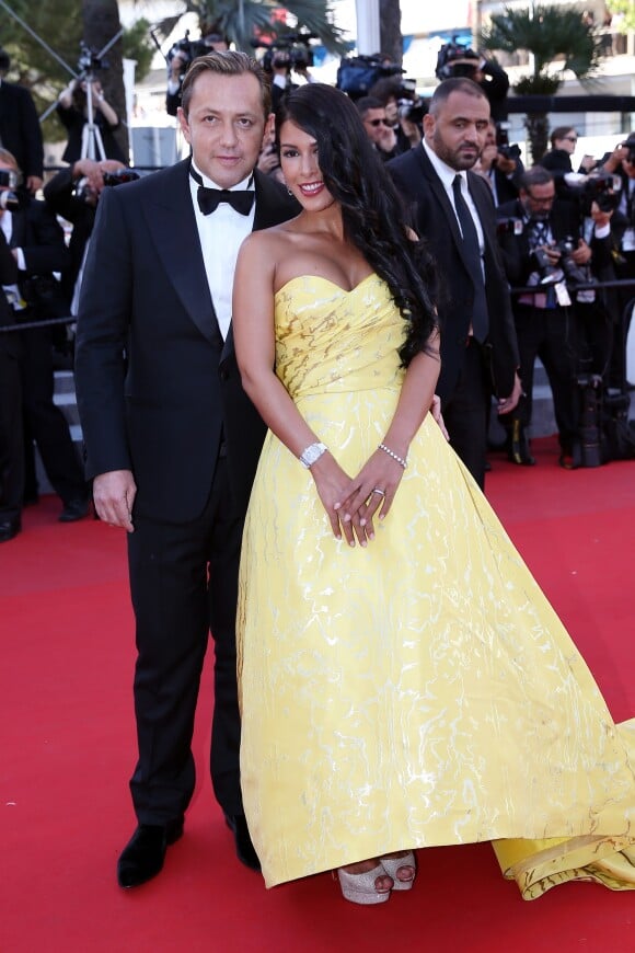 Ayem Nour et son ancien compagnon Vincent Miclet au Festival de Cannes en mai 2015 - Montée des marches du film "Inside Out" (Vice-Versa).