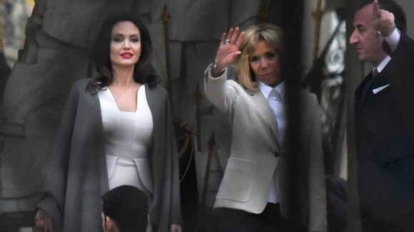 Angelina Jolie reçue par Brigitte Macron à l'Elysée, avant de retrouver Guerlain