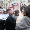 Angelina Jolie arrive à la maison Guerlain sur les Champs-Elysées à Paris le 30 janvier 2018.