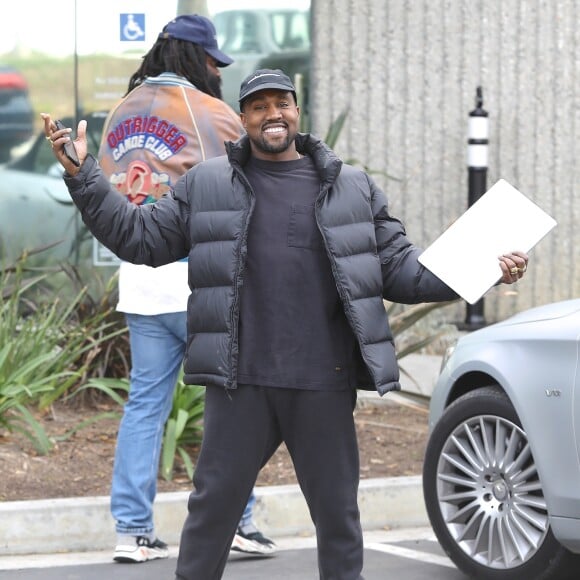 Kanye West à Calabasas. Le 17 janvier 2018.