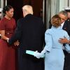 Michelle et Barack Obama, Melania et Donald Trump à la Maison Blanche avant la cérémonie d'investiture, Washington, le 20 janvier 2017.