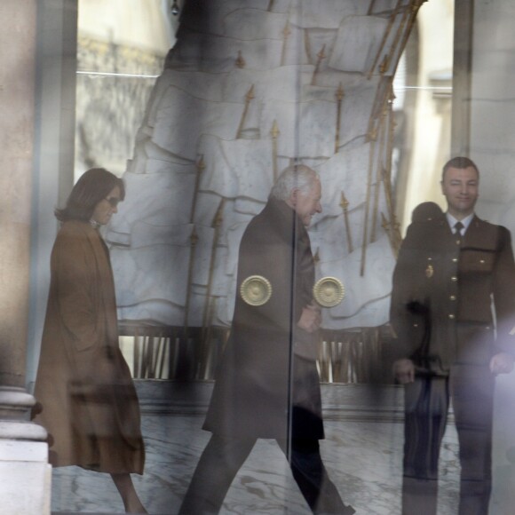 MAURIZIO REMMERT (PERE DE CARLA BRUNI) ET SA FEMME MARCIA DE LUCA - MARIAGE DE NICOLAS SARKOZY ET CARLA BRUNI AU PALAIS DE L'ELYSEE 02/02/2008 - Paris
