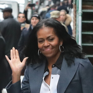 Michelle Obama à la sortie du restaurant Upland à New York. Le 10 mars 2017